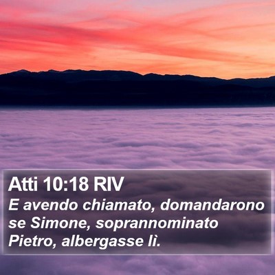 Atti 10:18 RIV Bible Verse Image