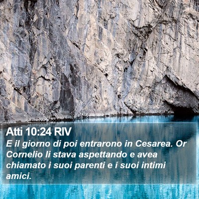 Atti 10:24 RIV Bible Verse Image