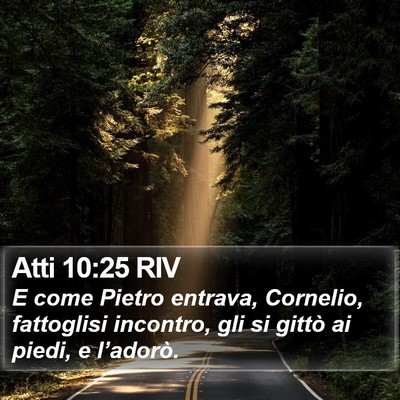 Atti 10:25 RIV Bible Verse Image