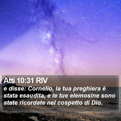 Atti 10:31 RIV Bible Verse Image