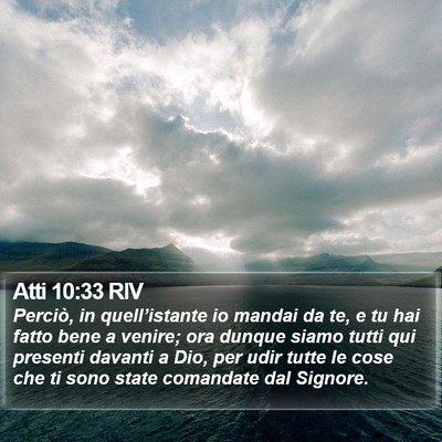 Atti 10:33 RIV Bible Verse Image