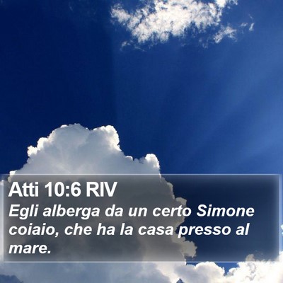 Atti 10:6 RIV Bible Verse Image