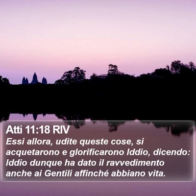 Atti 11:18 RIV Bible Verse Image
