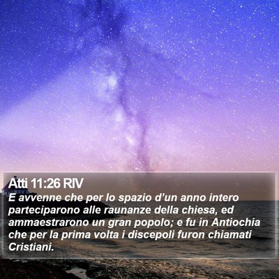 Atti 11:26 RIV Bible Verse Image