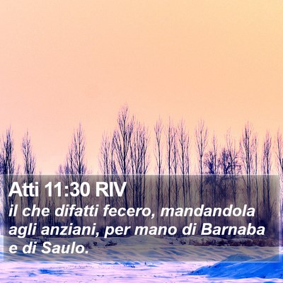 Atti 11:30 RIV Bible Verse Image