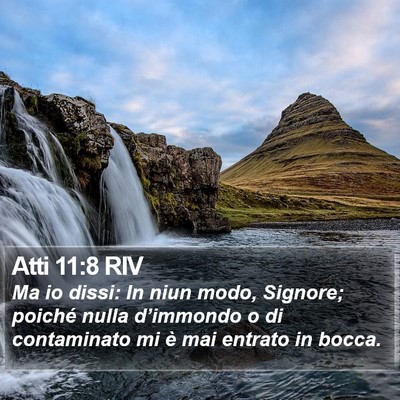 Atti 11:8 RIV Bible Verse Image