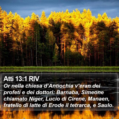 Atti 13:1 RIV Bible Verse Image