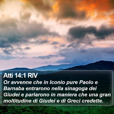 Atti 14:1 RIV Bible Verse Image