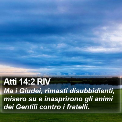 Atti 14:2 RIV Bible Verse Image