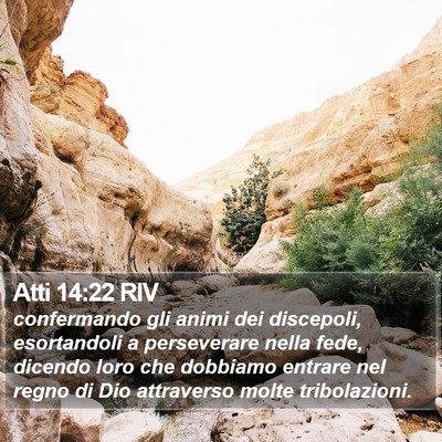 Atti 14:22 RIV Bible Verse Image