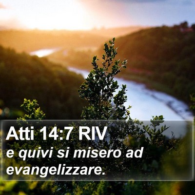 Atti 14:7 RIV Bible Verse Image