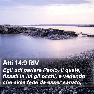 Atti 14:9 RIV Bible Verse Image