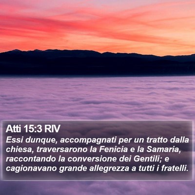 Atti 15:3 RIV Bible Verse Image