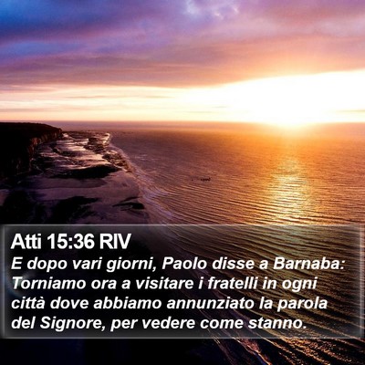 Atti 15:36 RIV Bible Verse Image