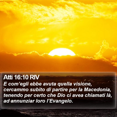 Atti 16:10 RIV Bible Verse Image