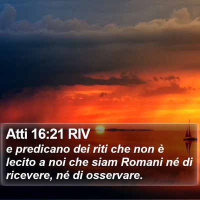 Atti 16:21 RIV Bible Verse Image