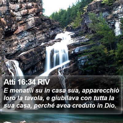 Atti 16:34 RIV Bible Verse Image