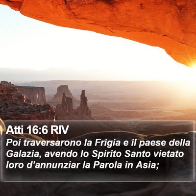 Atti 16:6 RIV Bible Verse Image