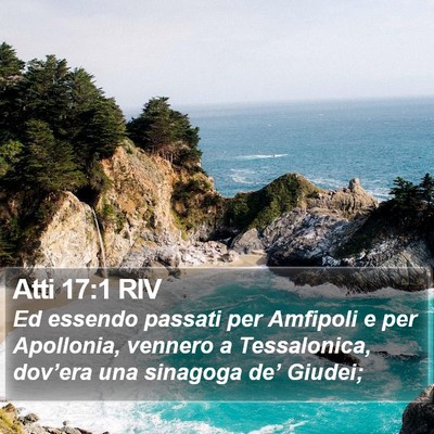 Atti 17:1 RIV Bible Verse Image