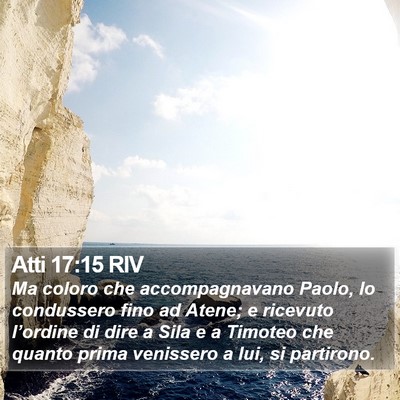 Atti 17:15 RIV Bible Verse Image