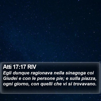 Atti 17:17 RIV Bible Verse Image