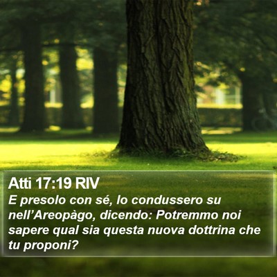 Atti 17:19 RIV Bible Verse Image