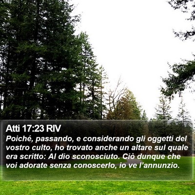 Atti 17:23 RIV Bible Verse Image