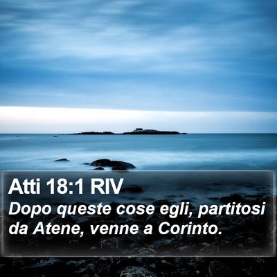 Atti 18:1 RIV Bible Verse Image