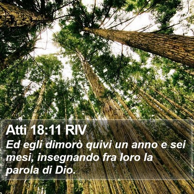 Atti 18:11 RIV Bible Verse Image