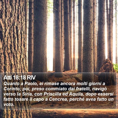 Atti 18:18 RIV Bible Verse Image