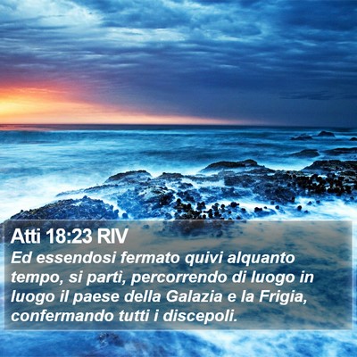 Atti 18:23 RIV Bible Verse Image