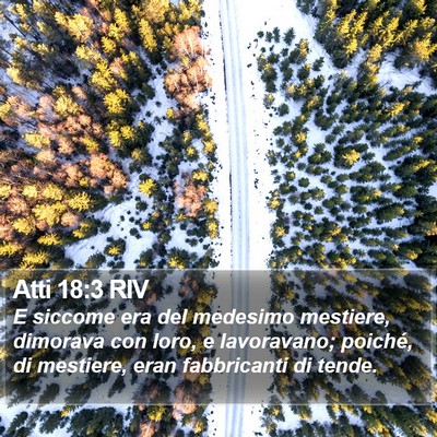Atti 18:3 RIV Bible Verse Image