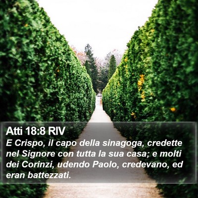 Atti 18:8 RIV Bible Verse Image