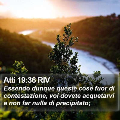 Atti 19:36 RIV Bible Verse Image
