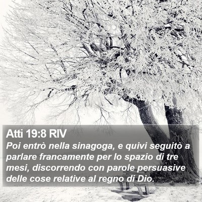 Atti 19:8 RIV Bible Verse Image