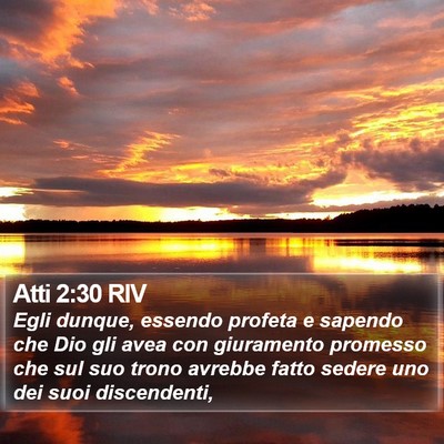 Atti 2:30 RIV Bible Verse Image