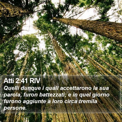 Atti 2:41 RIV Bible Verse Image