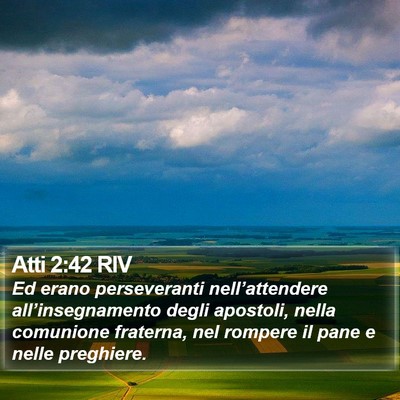 Atti 2:42 RIV Bible Verse Image