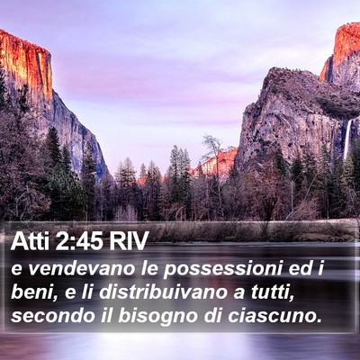 Atti 2:45 RIV Bible Verse Image