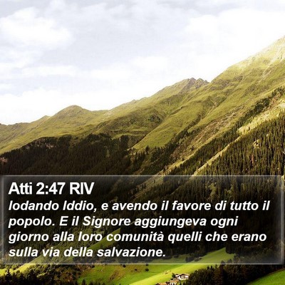 Atti 2:47 RIV Bible Verse Image