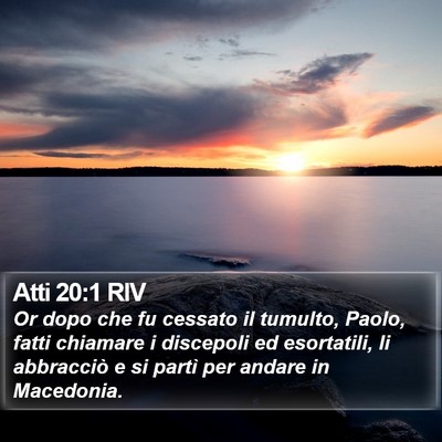 Atti 20:1 RIV Bible Verse Image