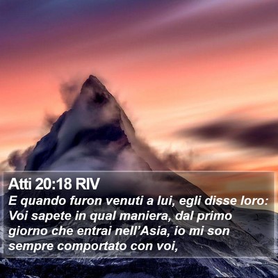 Atti 20:18 RIV Bible Verse Image