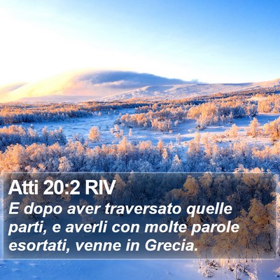Atti 20:2 RIV Bible Verse Image