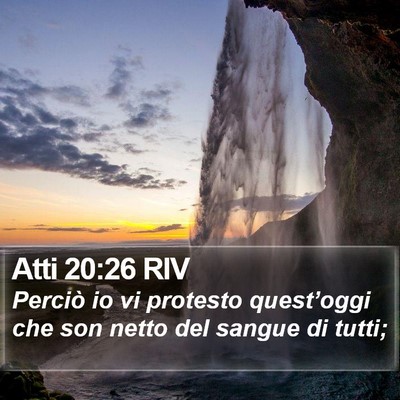 Atti 20:26 RIV Bible Verse Image