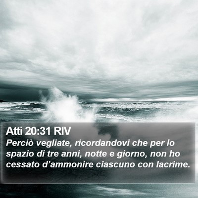 Atti 20:31 RIV Bible Verse Image