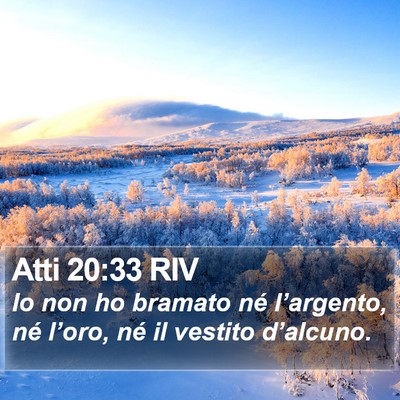Atti 20:33 RIV Bible Verse Image