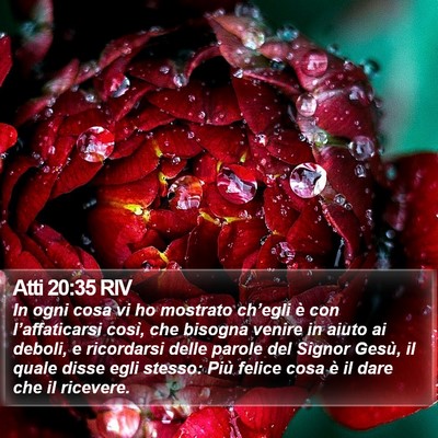 Atti 20:35 RIV Bible Verse Image
