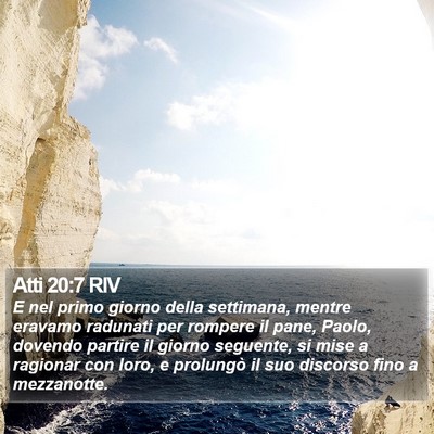 Atti 20:7 RIV Bible Verse Image
