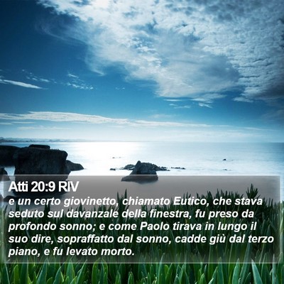 Atti 20:9 RIV Bible Verse Image