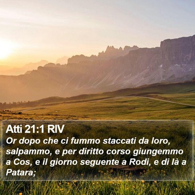 Atti 21:1 RIV Bible Verse Image